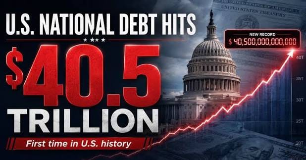 US Treasury Marks Record Debt Level, Raising Growth Concerns