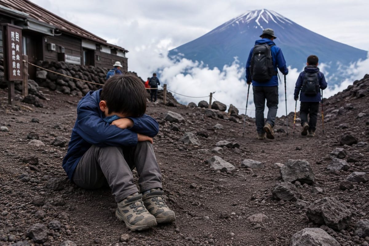 Father Abandons 7-Year-Old on Mount Fuji as He Presses Onward