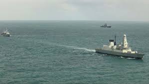 British warships keep watch on Russian ships transiting the North Sea and Channel