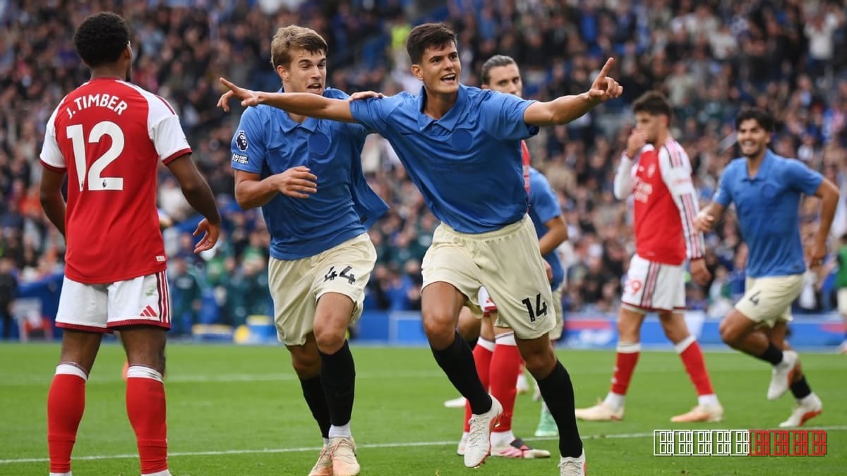 Arsenal's opening streak shattered as Brighton deliver 3-0 victory