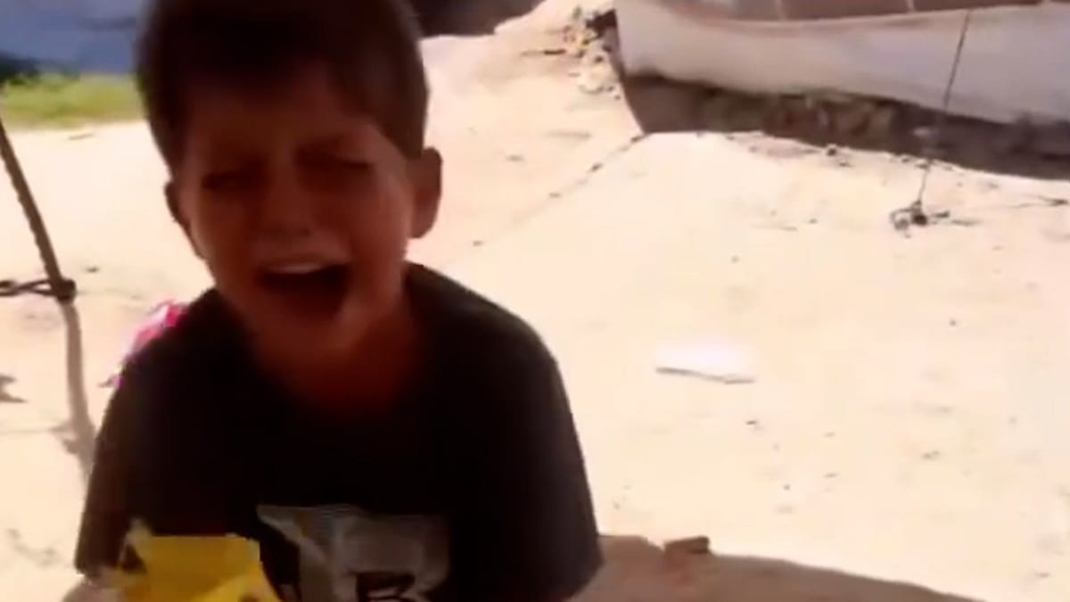 Emotional fallout as Gaza child reacts to Israeli warning on kites