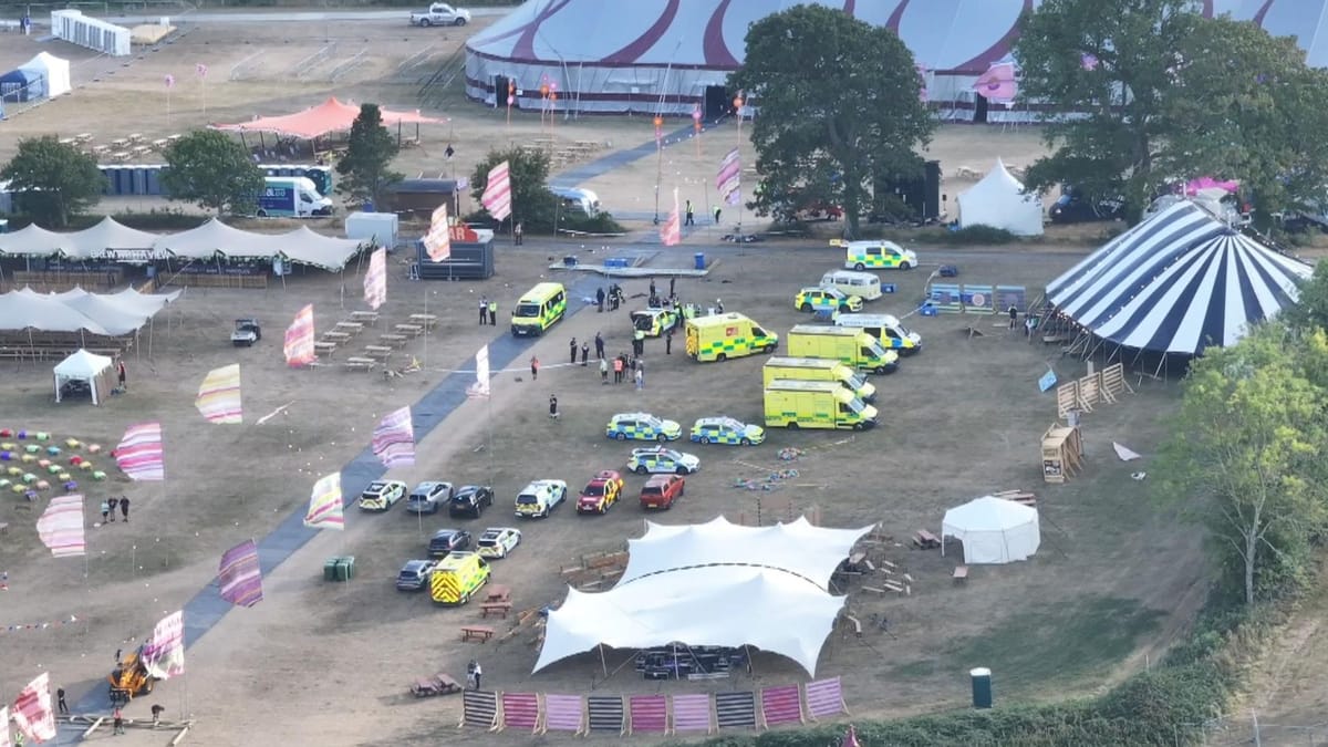 Fatal sign collapse at West Sussex Christian festival prompts emergency response