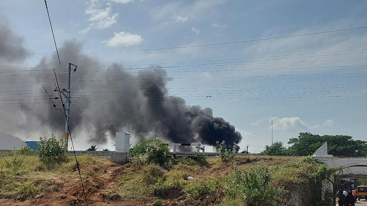 Fire Destroys Metal Scrap Facility in Tamil Nadu's Tirupattur