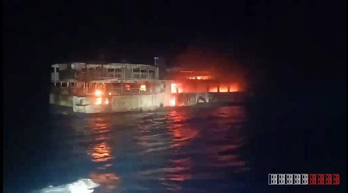 Fire on Palawan ferry leaves five dead and dozens missing