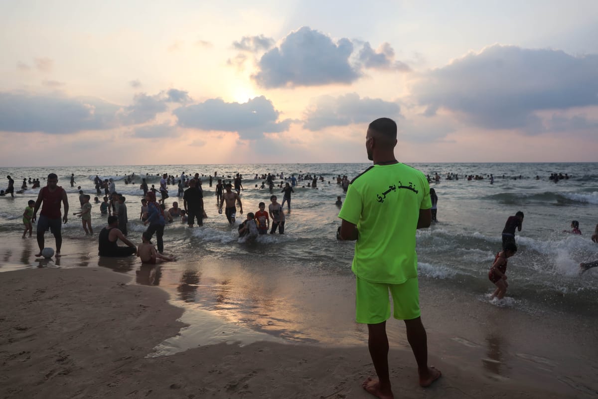Gaza’s beach rescuers rely on whistles amid equipment shortages