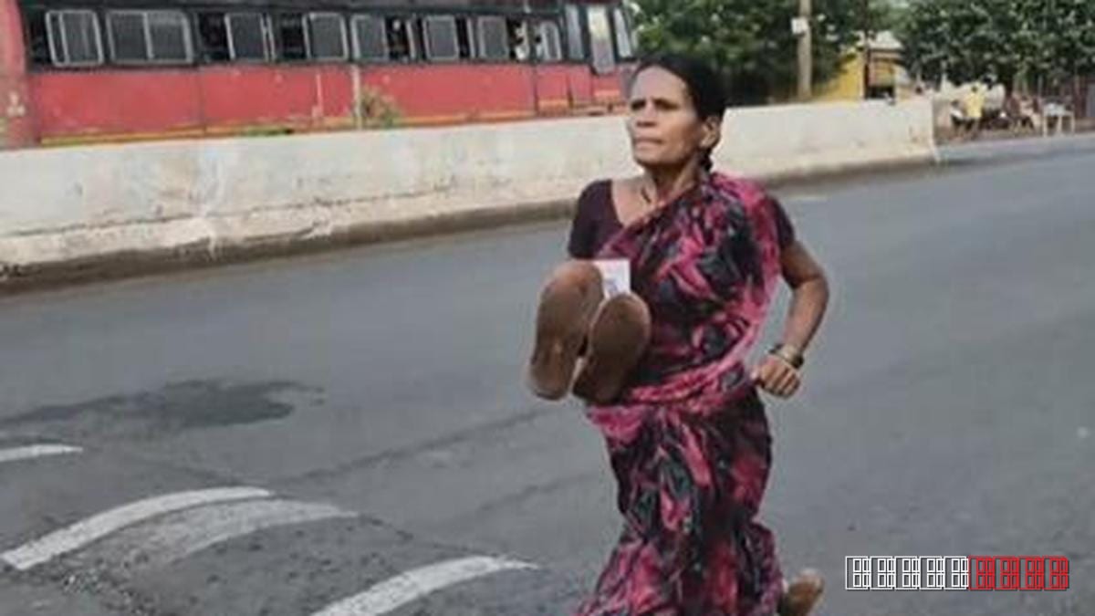 Hyderabad mother wins local race running barefoot for her daughters