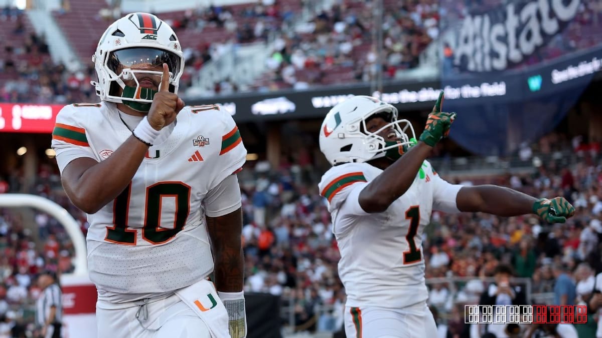 Miami shatters school records in 45-6 rout of Stanford