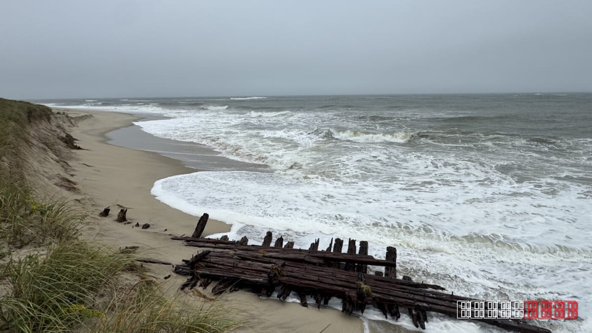 Nor'easter exposes historic shipwreck off Nantucket shoreline