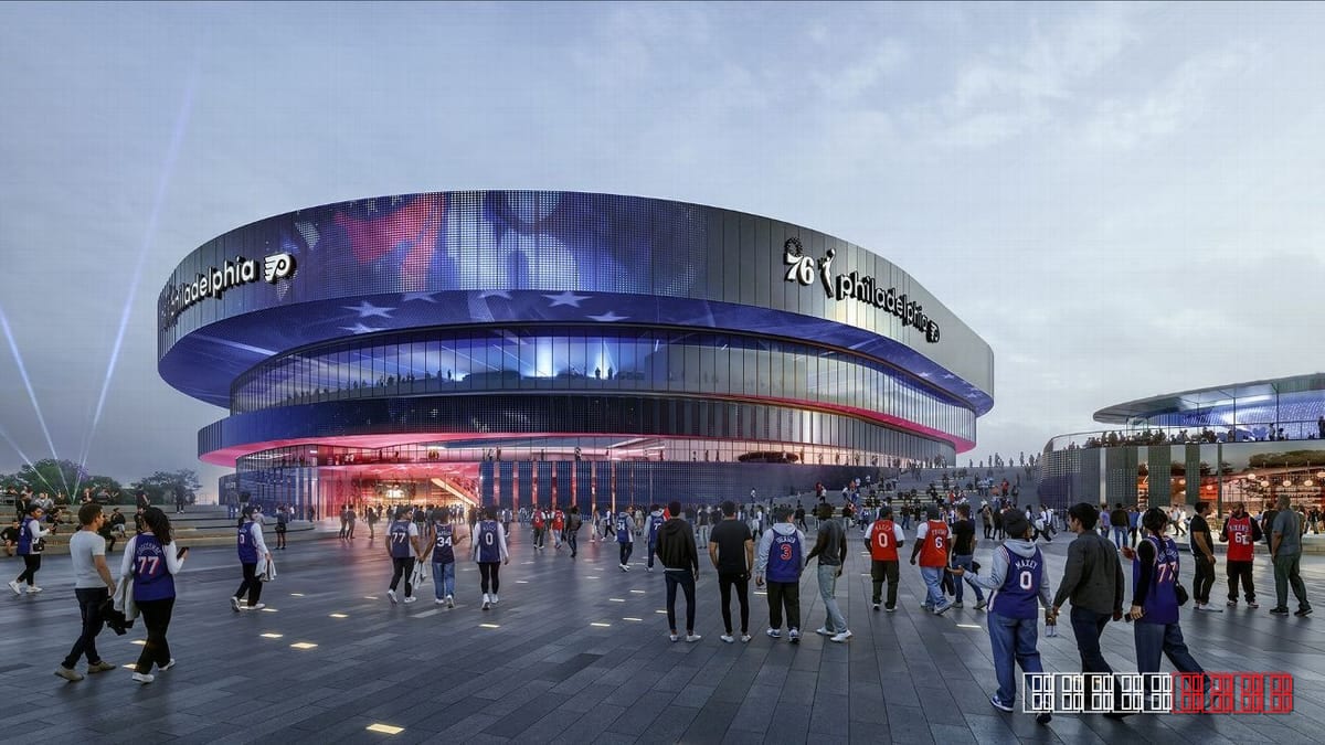 Philadelphia unveils privately funded arena design for 76ers and Flyers