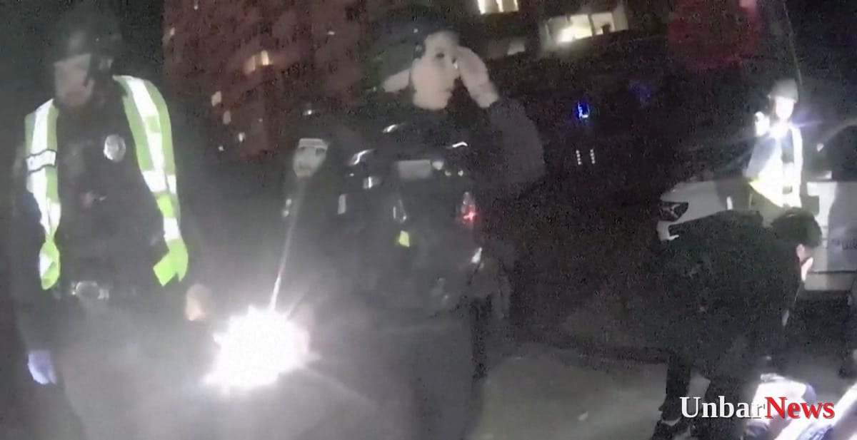 Police bodycam footage shows Russian missile hitting Kyiv patrol