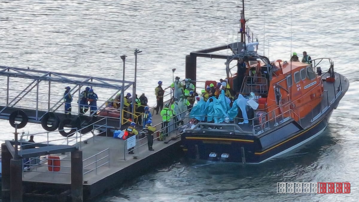 Portsmouth protests flare after small boat with 140 migrants is seized
