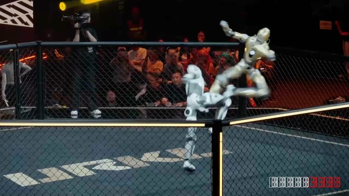 Shanghai stages robotic cage bout with humanoid fighters