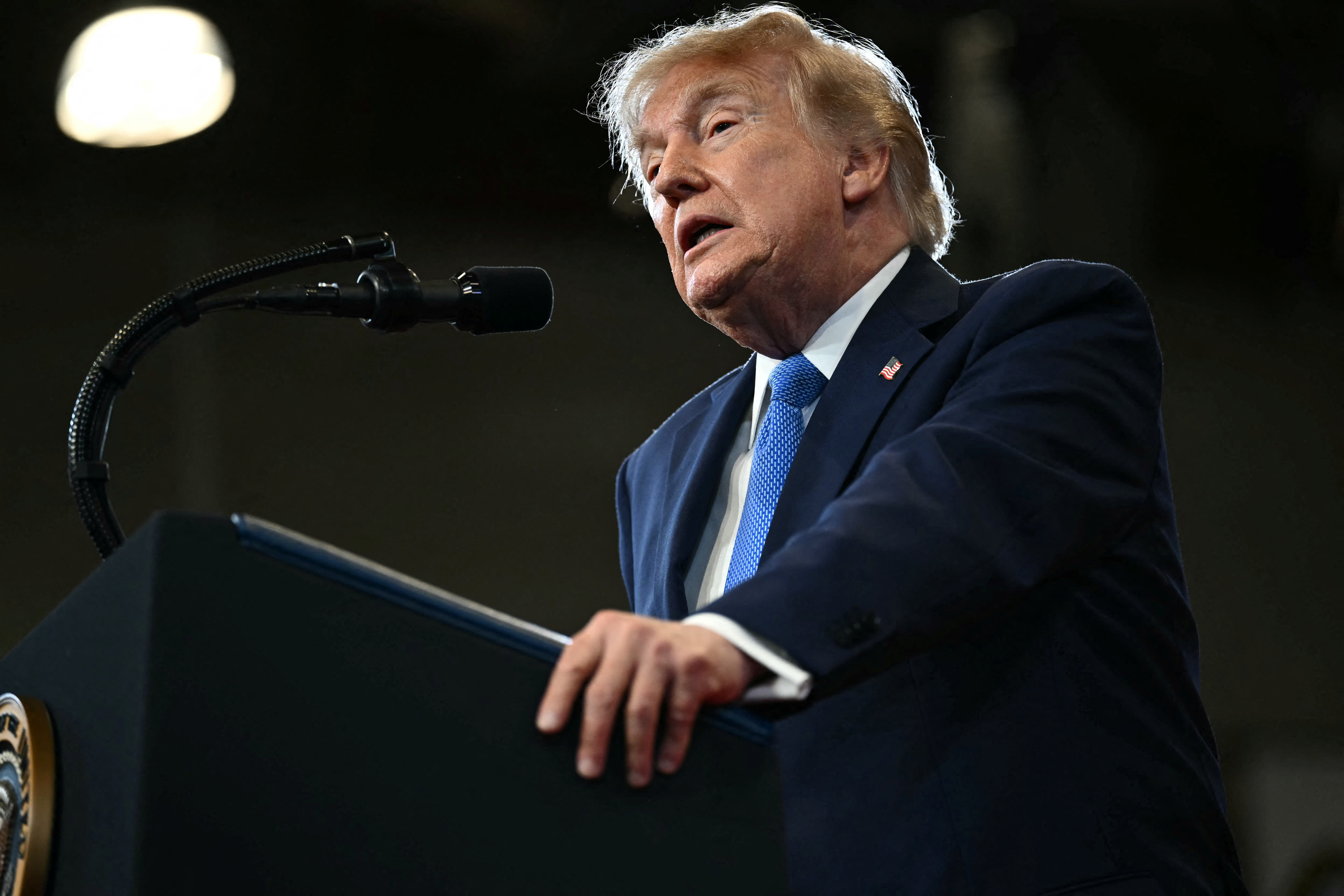 Trump warns Oman of bombing as Strait of Hormuz traffic hits record low